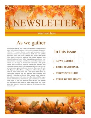 Thanksgiving Newsletter Templates from Sharefaith 