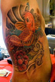 koi fish tattoo, tattooing