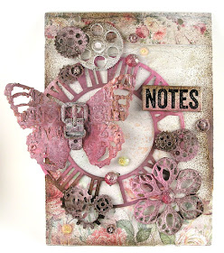 Sizzix Tattered Butterfly Sizzix Weathered Time Stamperia House of Roses For The Funkie Junkie Boutique 