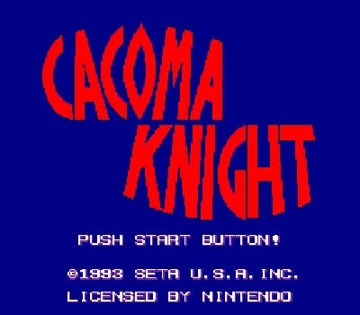 Cacoma Knight in Bizyland - Título