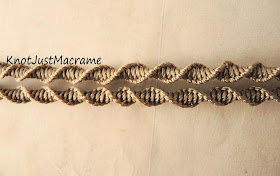 Half knot sinnets make spiral micro macrame knotting
