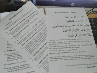 Printable Doa dan Adab Ziarah Kubur