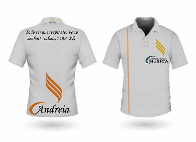 Modelo de Camisa Uniforme para Clube de Jovens Adventista, Ministério da Música e Desbravadores