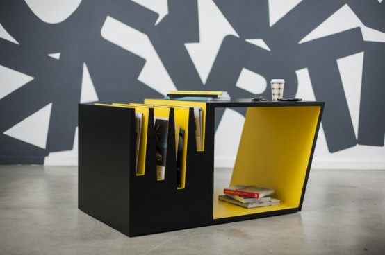 Modern House Minimalist Design 2013 Contrast Coffee Table Black