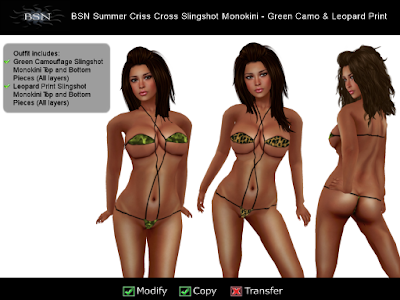 BSN Summer Criss Cross Slingshot Monokini
