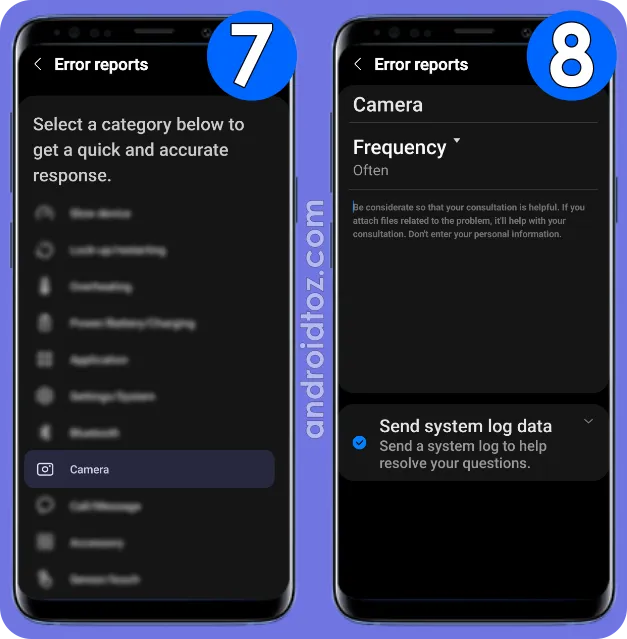 Send Error Reports using Samsung Members (4)