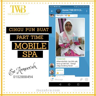 Twb, the walking beauty, Kuantan, terengganu, Pahang, mobile spa, spa bergerak, kerja part time 