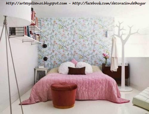 Habitaciones con Diseños Floreados y Románticos by artesydisenos.blogspot.com