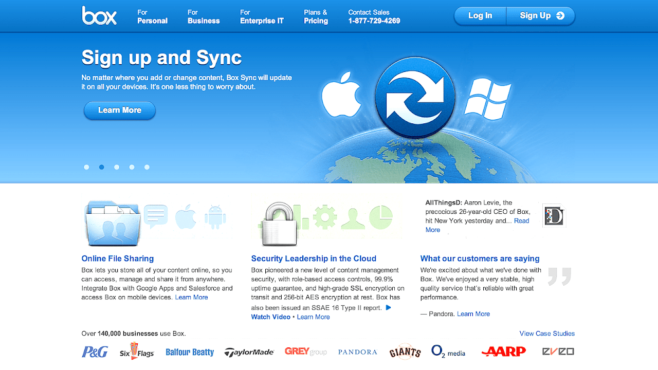 Comparison of file hosting services Box