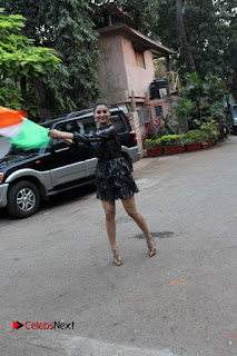 Bollywood Actress Model Urvashi Rautela Stills in Black Dress at Republic Day Celebrations  0008.jpg