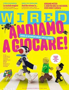 Wired Italia 57 - Novembre 2013 | ISSN 2035-7397 | PDF HQ | Trimestrale | Tecnologia | Società | Economia | Politica
Wired Italia è una rivista mensile statunitense con sede a San Francisco in California dal marzo 1993, e di proprietà di Condé Nast Publications.
Nota come La Bibbia di Internet, è stata fondata dal giornalista Louis Rossetto e da Nicholas Negroponte, ed è diretta da Chris Anderson. La linea editoriale di Wired è stata originariamente ispirata dalle idee del teorico dei media canadese Marshall McLuhan. La rivista tratta tematiche di carattere tecnologico e di come queste influenzino la cultura, l'economia, la politica e la vita quotidiana.