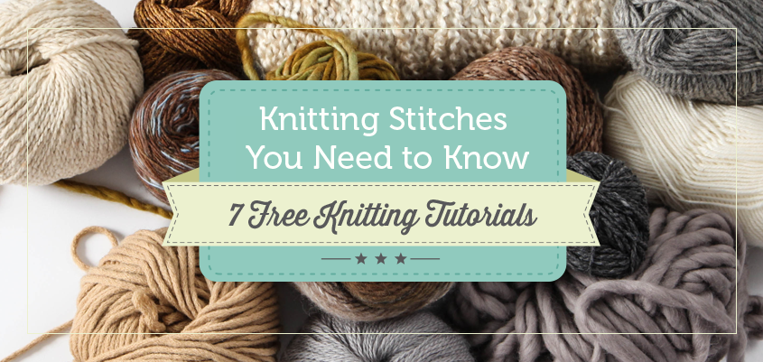 7 free knitting stitch tutorials from Craftsy