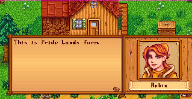 Robin takes the farmer to the Farm Stardew Valley