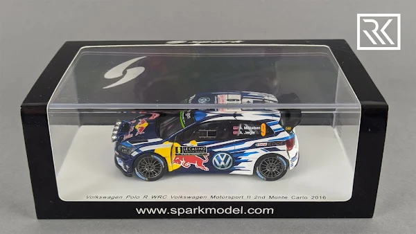 1:43 Spark Volkswagen Polo R WRC, Andreas Mikkelsen / Anders Jaeger, Rally Monte-Carlo 2016