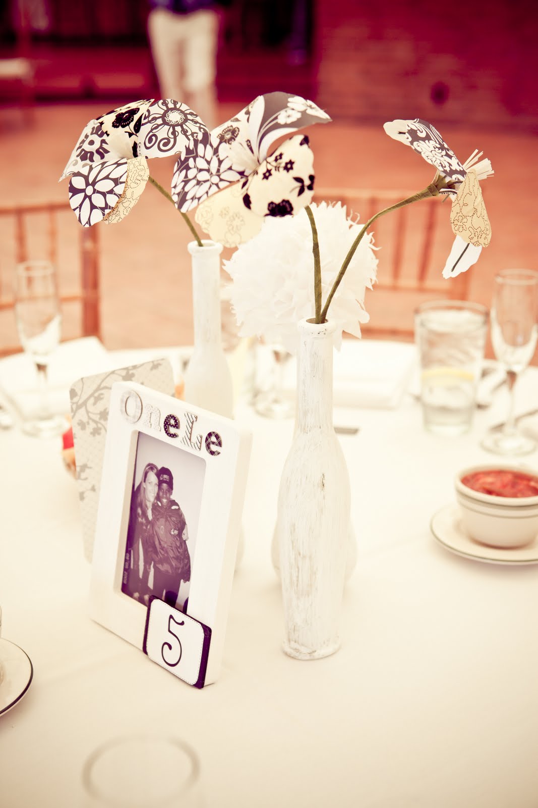 Glass Vase Wedding Centerpiece wedding invitation blank templates