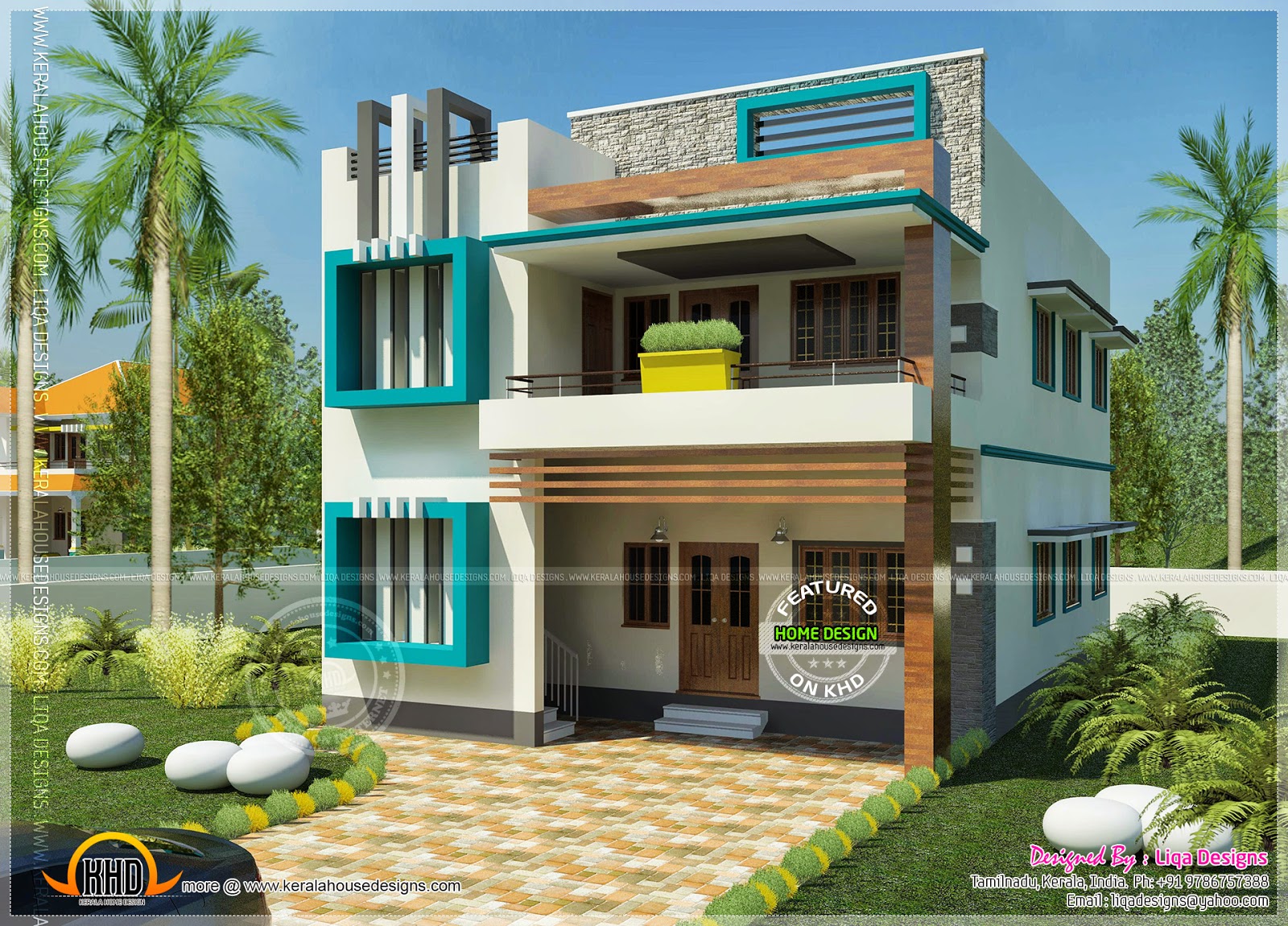  South  Indian  contemporary home  Home  Kerala Plans 