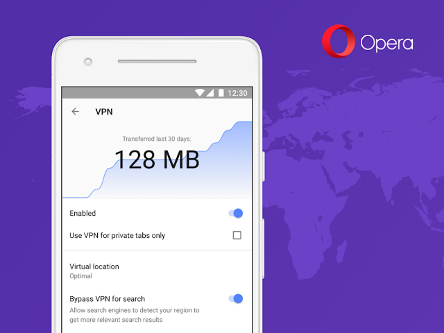 متصفح Opera يدمج VPN في إصدار اندرويد الخاص به