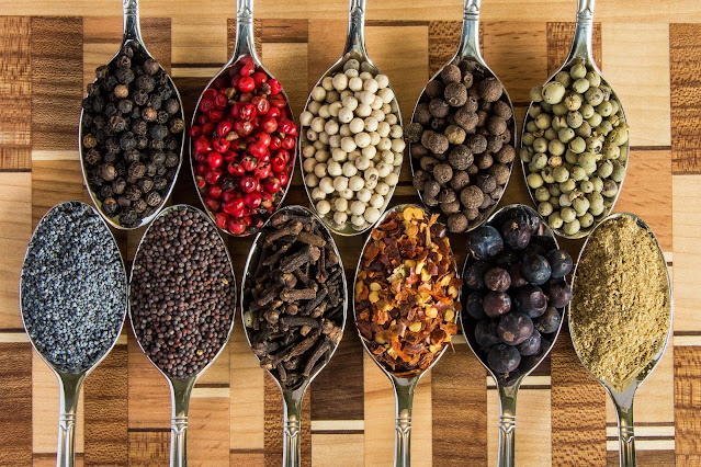 List of spices in spoons