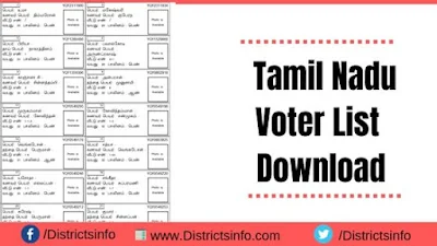 Tamil Nadu Voter List 2022 PDF Download