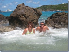 Tracy and Mike in Whirlpool Anse de Columbier