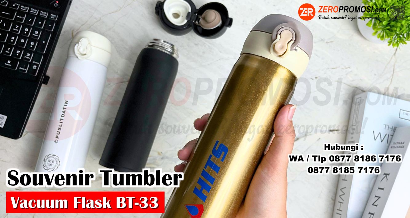 Jual Souvenir Tumbler Promosi Vacuum Flask BT-33 Custom