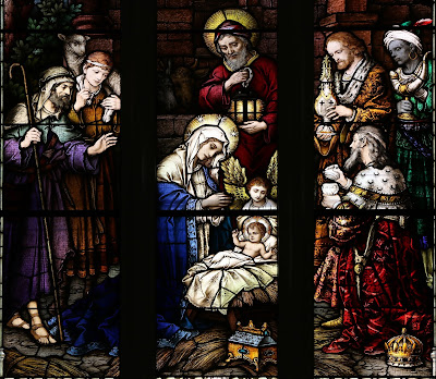 Imagem do Nascimento de Jesus, vitral, #4