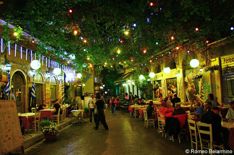 Outside Aischilou Grill House Psyri Restaurant One Day in Athens