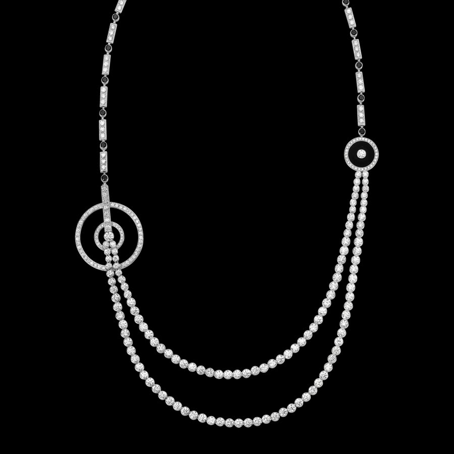Long 18k white gold Limelight Garden Party Necklace