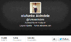 Funke Akindele's Twitter page
