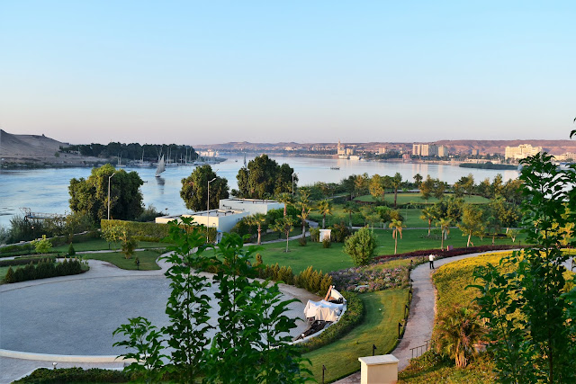 foto do rio Nilo vista da ilha de elefantina, hotel movenpick  