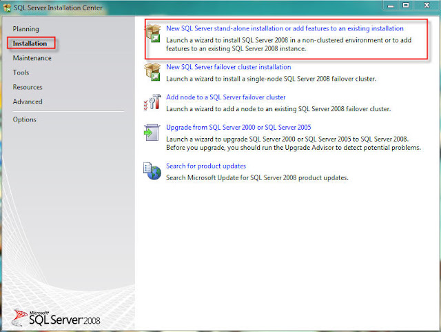 Cara Install SQL SERVER 2008