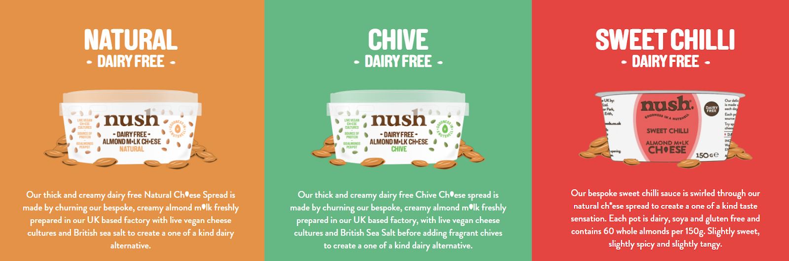 Nush dairy free almond milk cheese