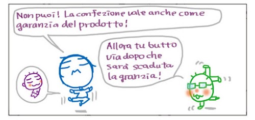 Non puoi! La confezione vale anche come garanzia del prodotto! Allora tu butto via dopo che sara` scaduta la garanzia!