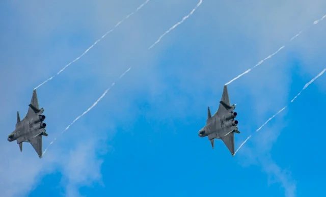 Spectacular Appearance of China Air Force J-20 Stealth Fighter at Changchun Air Show Highlights