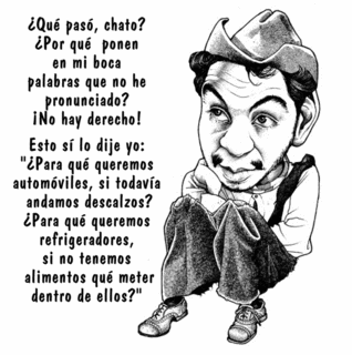 Imagen de Cantinflas con sus frases muy populares