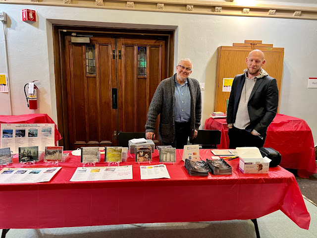 Matthieu and Drew at the CD table