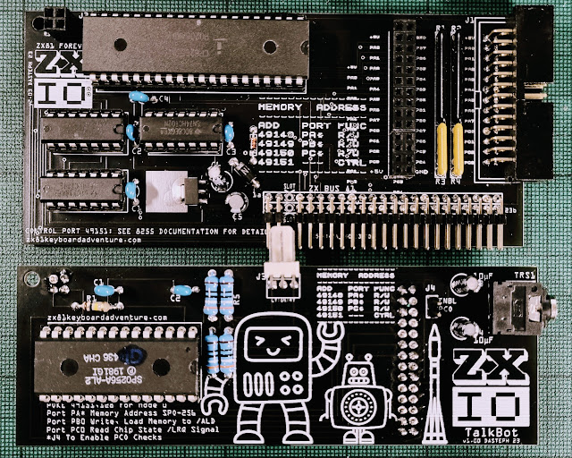 ZX81 ZXIO TalkBot interface and ZXIO Interface