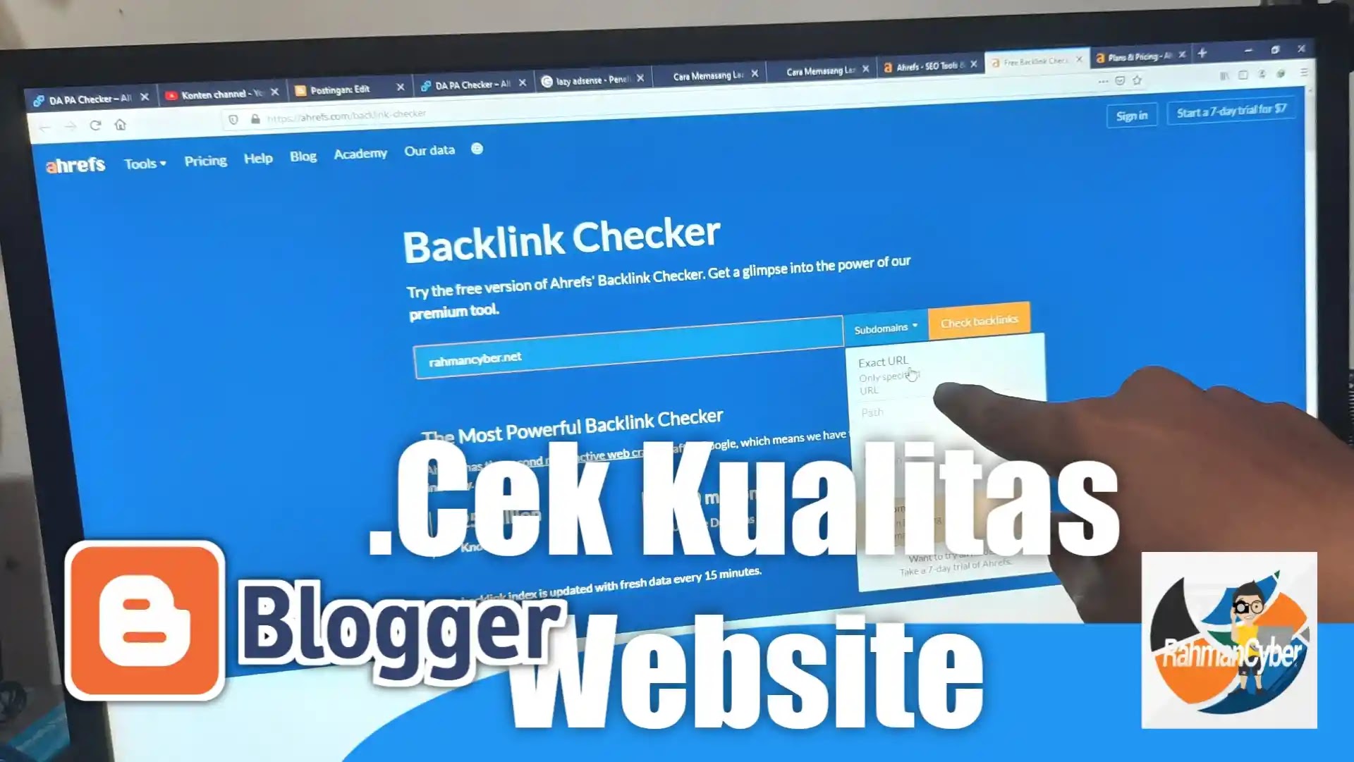 ahrefs backlink check