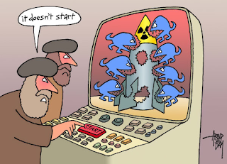 image: cartoon about cyberwarfare, (c) Arend Van Dam