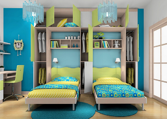 Kamar Tidur Anak Perempuan Minimalis Warna Biru