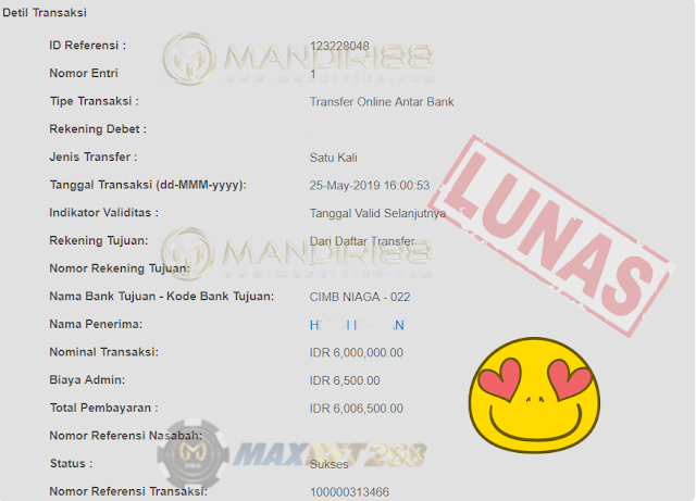 Selamat Kepada HxxxI IxxxxN yang sedang beruntung memenangkan Jackpot MIX PARLAY