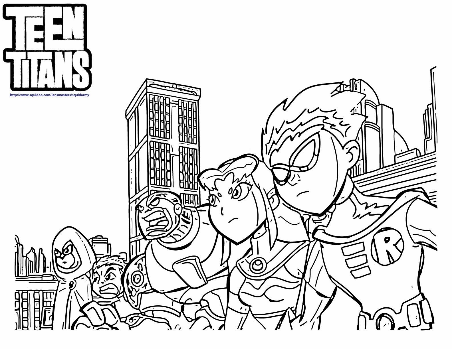 Desenhos dos Jovens Titans para Colorir e Imprimir Desenhos para