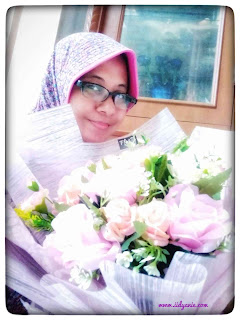 me and pink flower