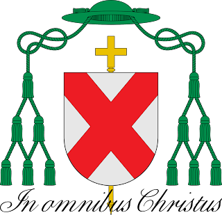 Armas de Dom Manuel Tavares de Araújo: de prata com uma aspa de vermelho; insígnias de bispo; divisa: In omnibus Christus.