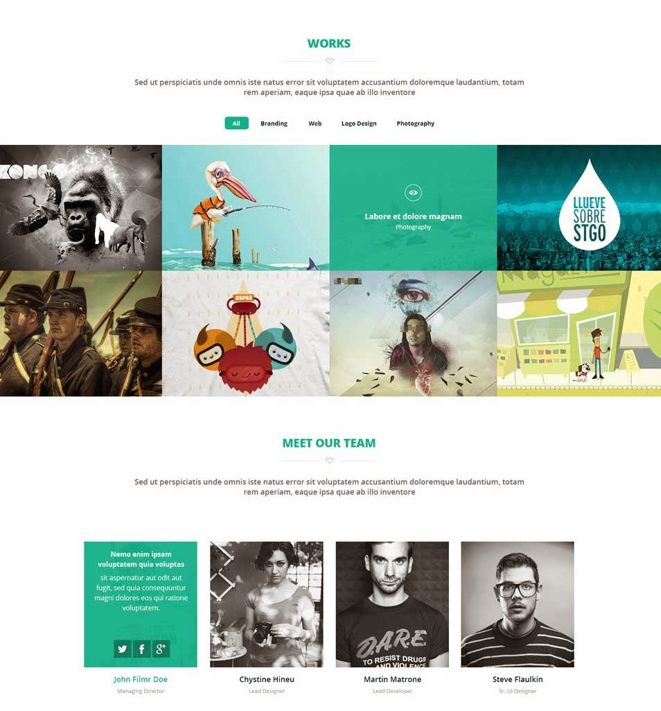 Brandi - Creative One Page Multi-Purpose PSD Template