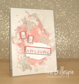 scissorspapercard, Stampin' Up!, Art With Heart, Colour Creations, Genuine Gems, Birthday Cheer, Eclectic Layers Thinlits, Smooshing