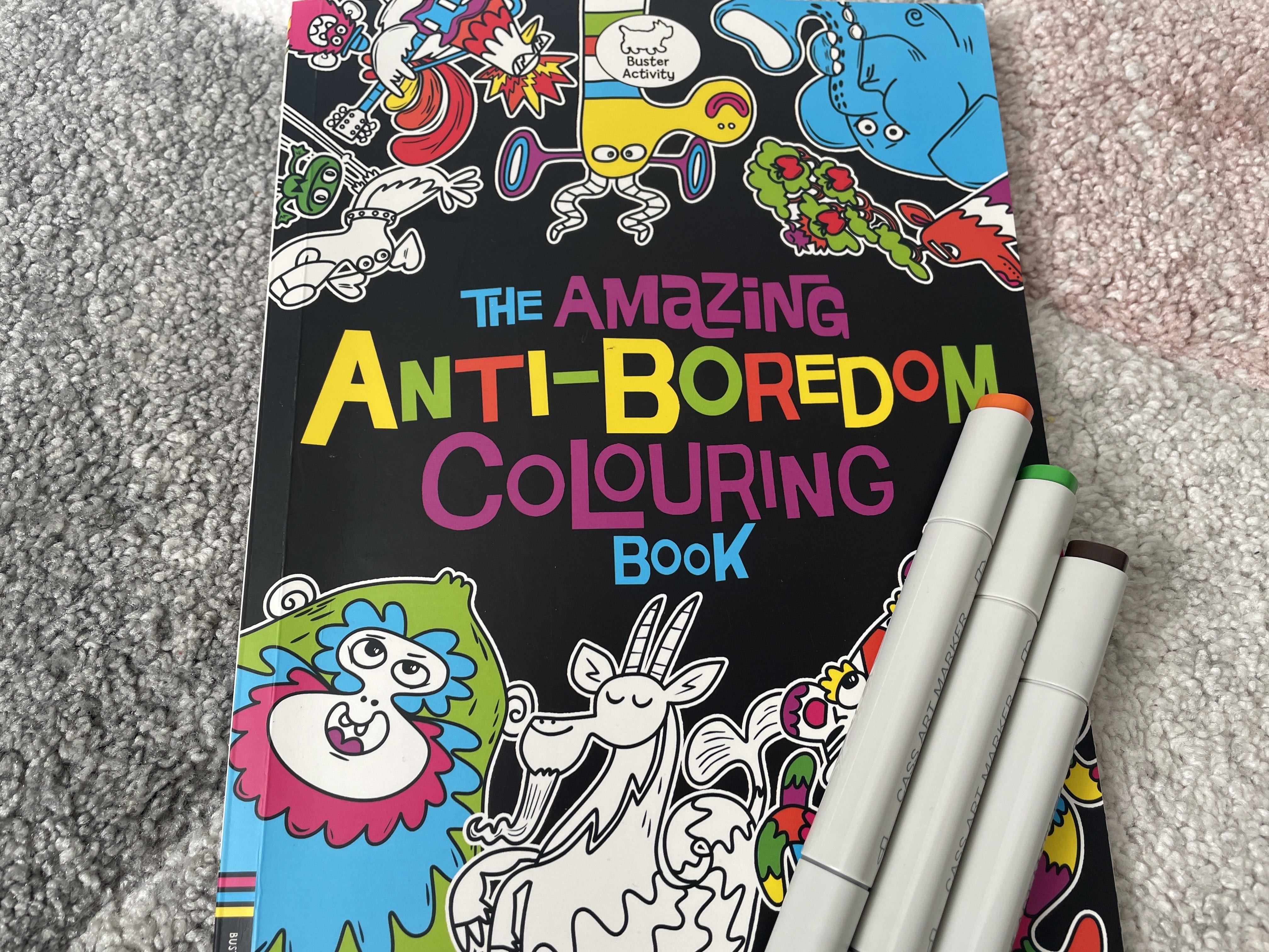 anti boredom colouring book
