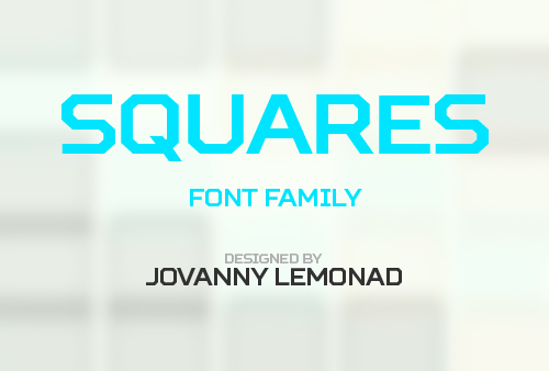 Download Squares Font untuk Flat Design