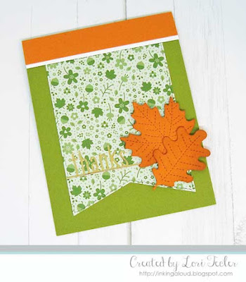 Fall Thanks card-designed by Lori Tecler/Inking Aloud-stamps and dies from Lawn Fawn