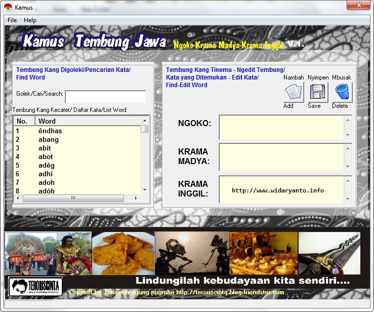 Download Kamus Bahasa Jawa Krama Madya lan Krama Inggil 